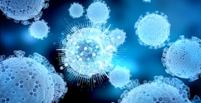 Coronavirus Hologram Blue