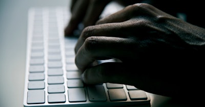 Computer Keyboard Shadow Cyberattack Social